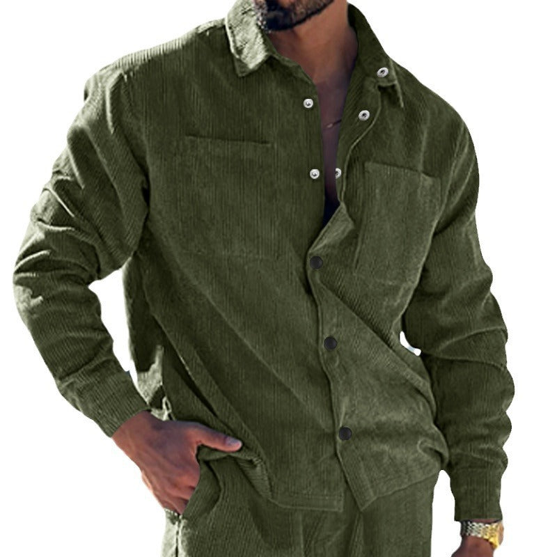 Corduroy Jacket Slim Fit Men