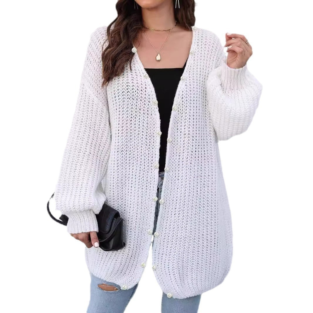 Women's Thick Coat Thick Needle Woven Sweater