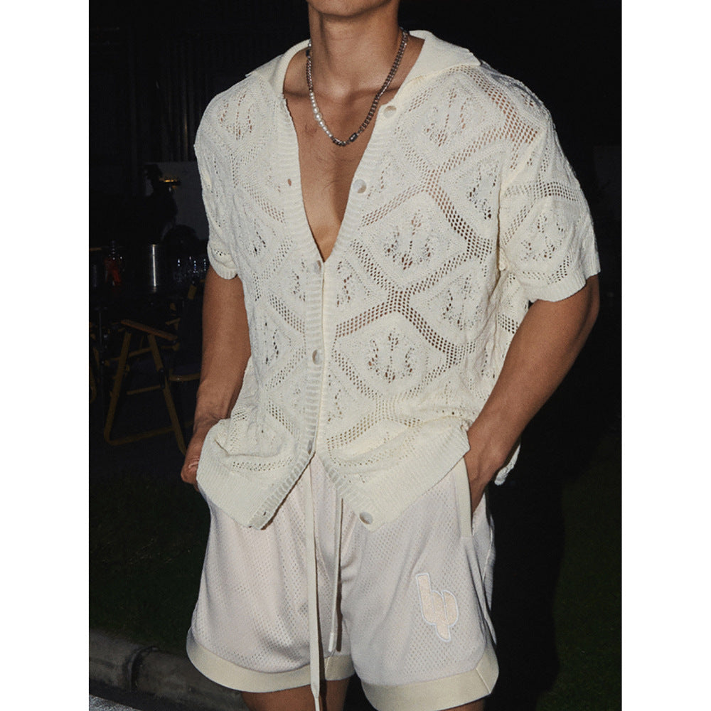 American Casual Loose Short Sleeves Knitted T-shirt