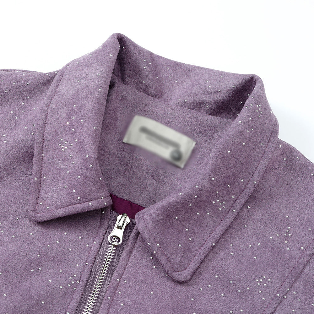 Split Stitching Hot Drilling Starry Workwear Jacket