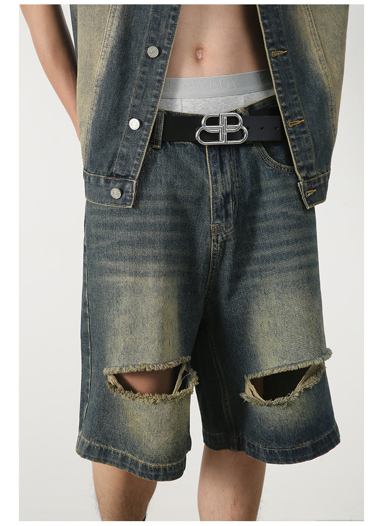 Fashionable Baggy Denim Shorts