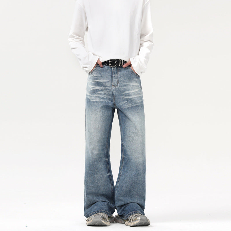 Washed Cat Beard Distressed Light Blue Skinny Jeans