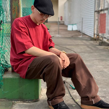 American Style Small Collar Short Sleeved Base Shirt