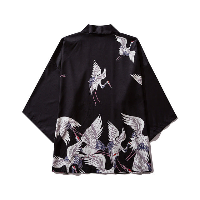 Japanese Style Ukiyo-e Sea Carp Creative Robe For Men