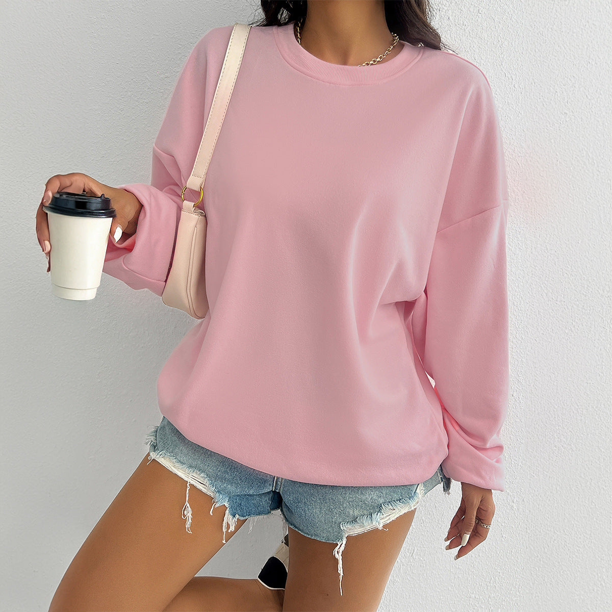Casual Loose Style Long-sleeved Top Sweater