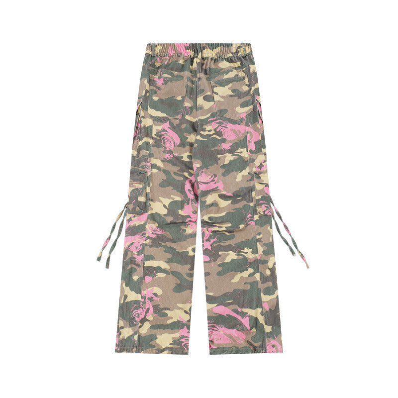 American Retro Multi-pocket Camouflage Cargo Pants