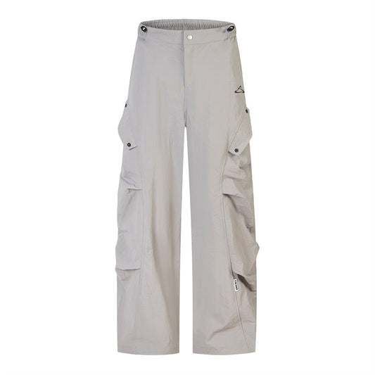 Vibe Style Design Side Fold Loose-fitting Wide-leg Trousers Men