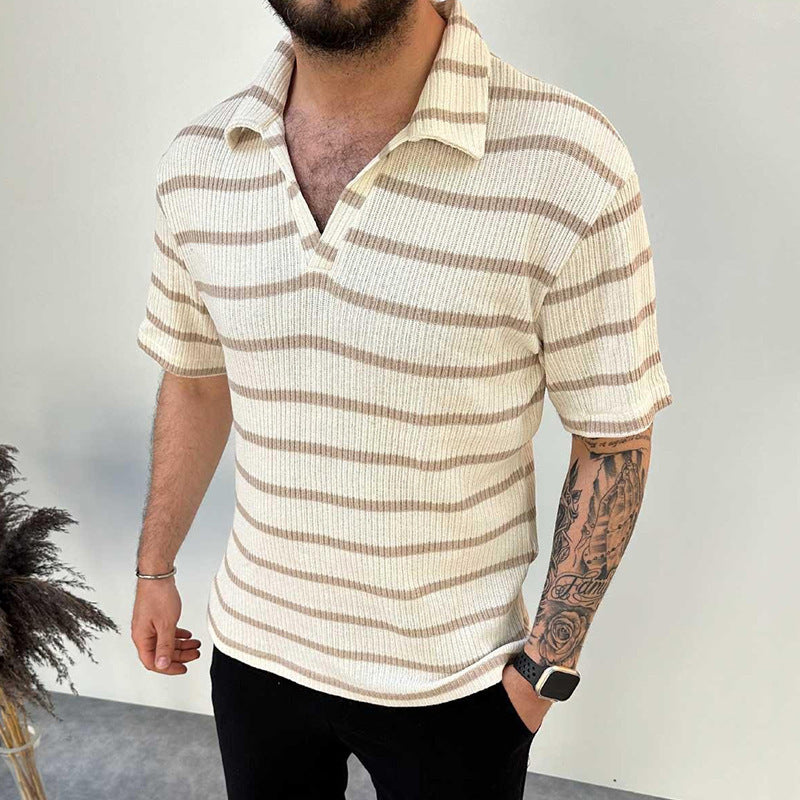 Thin Summer Stripes Sweater For Men