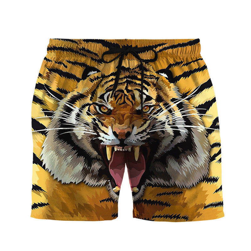 Outdoor Cool Animal 3D Printing Shorts Men