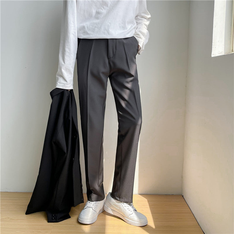 Men's Solid Color Straight Loose Casual Pants