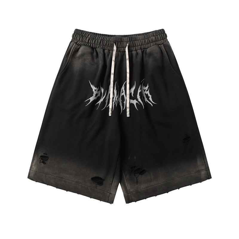 American Retro Loose Drawstring Shorts