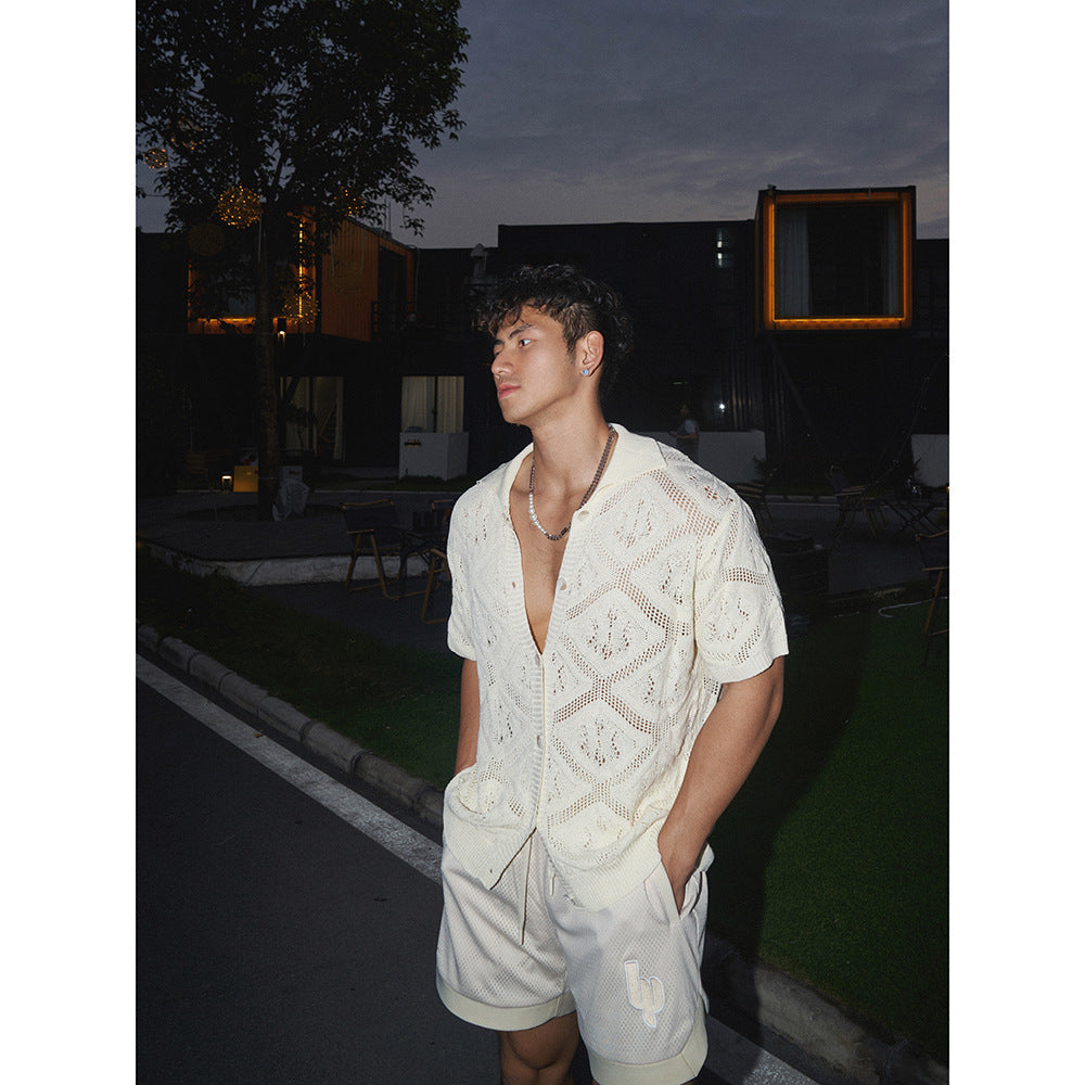 American Casual Loose Short Sleeves Knitted T-shirt