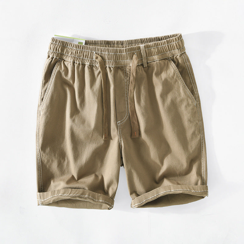 Men's Pure Color Cotton Casual Shorts