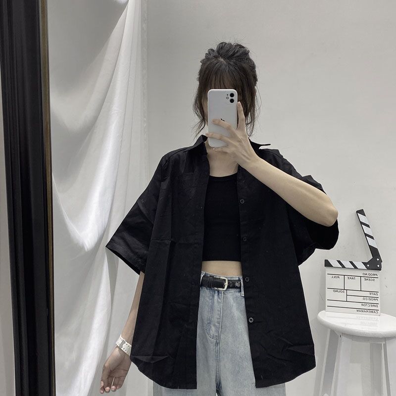 Fashionable Versatile Short Sleeve Shirt For Women