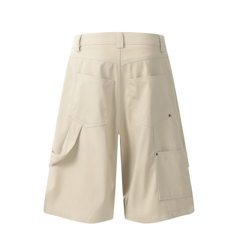 Men's Street Mechanical Style Loose Straight Casual Cropped Pants