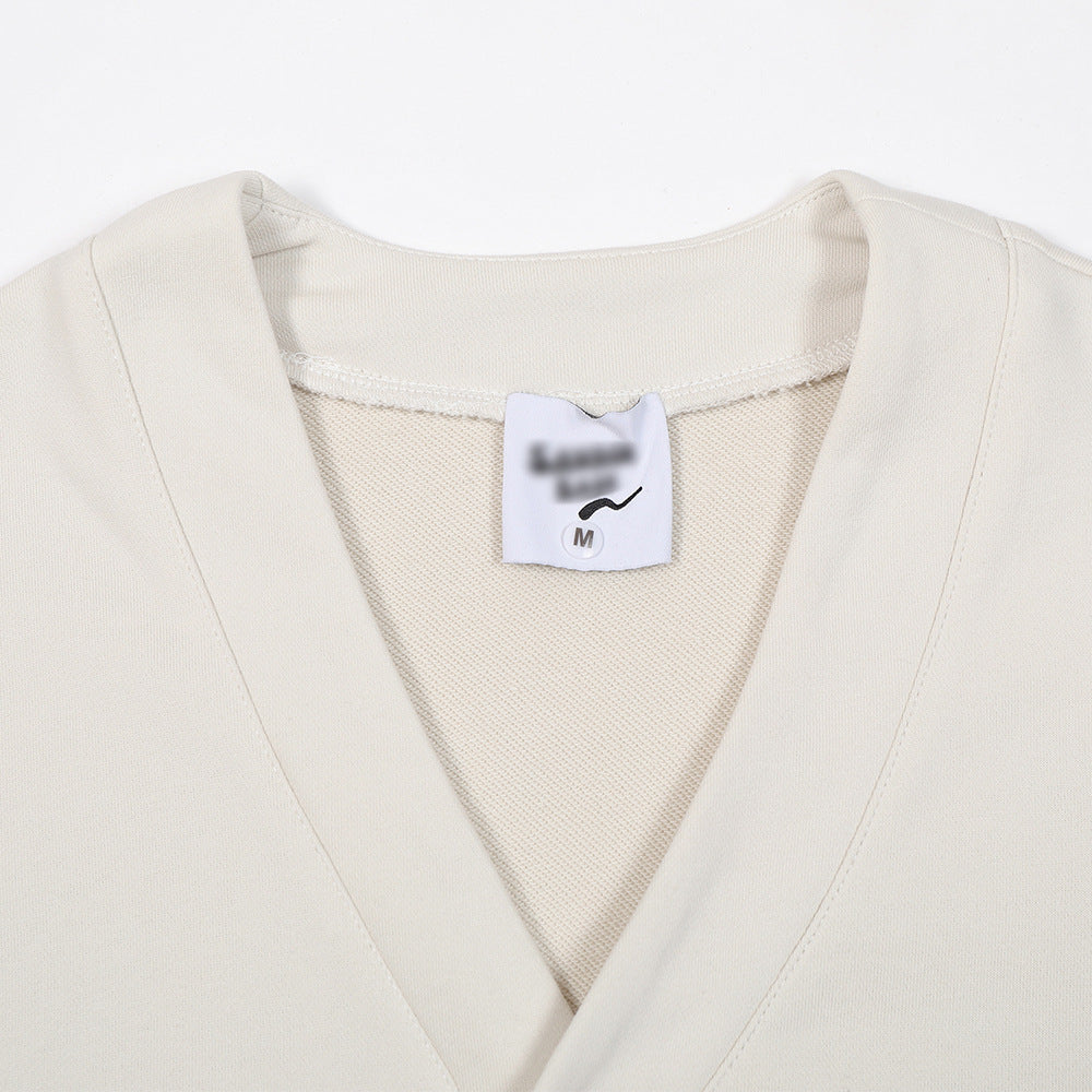 Men's Solid Color Loose-fitting Casual Pullover
