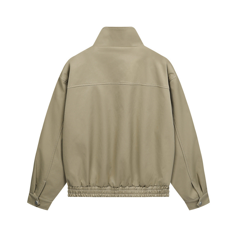 American-style Simple Embroidered Letter Workwear Jacket Fashion Brand Men