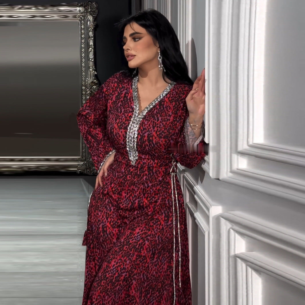 Women's Fashion Personalized Arabic Print Dress