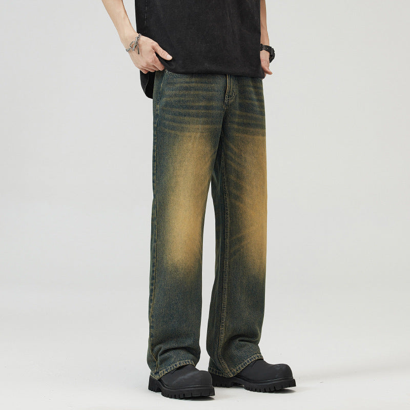American Retro Skinny Men's And Women's Semi-elastic Waist Fashion Brand Casual Long Jeans