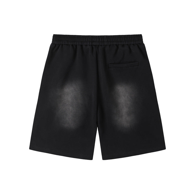 Embroidered Loose Drawstring Shorts