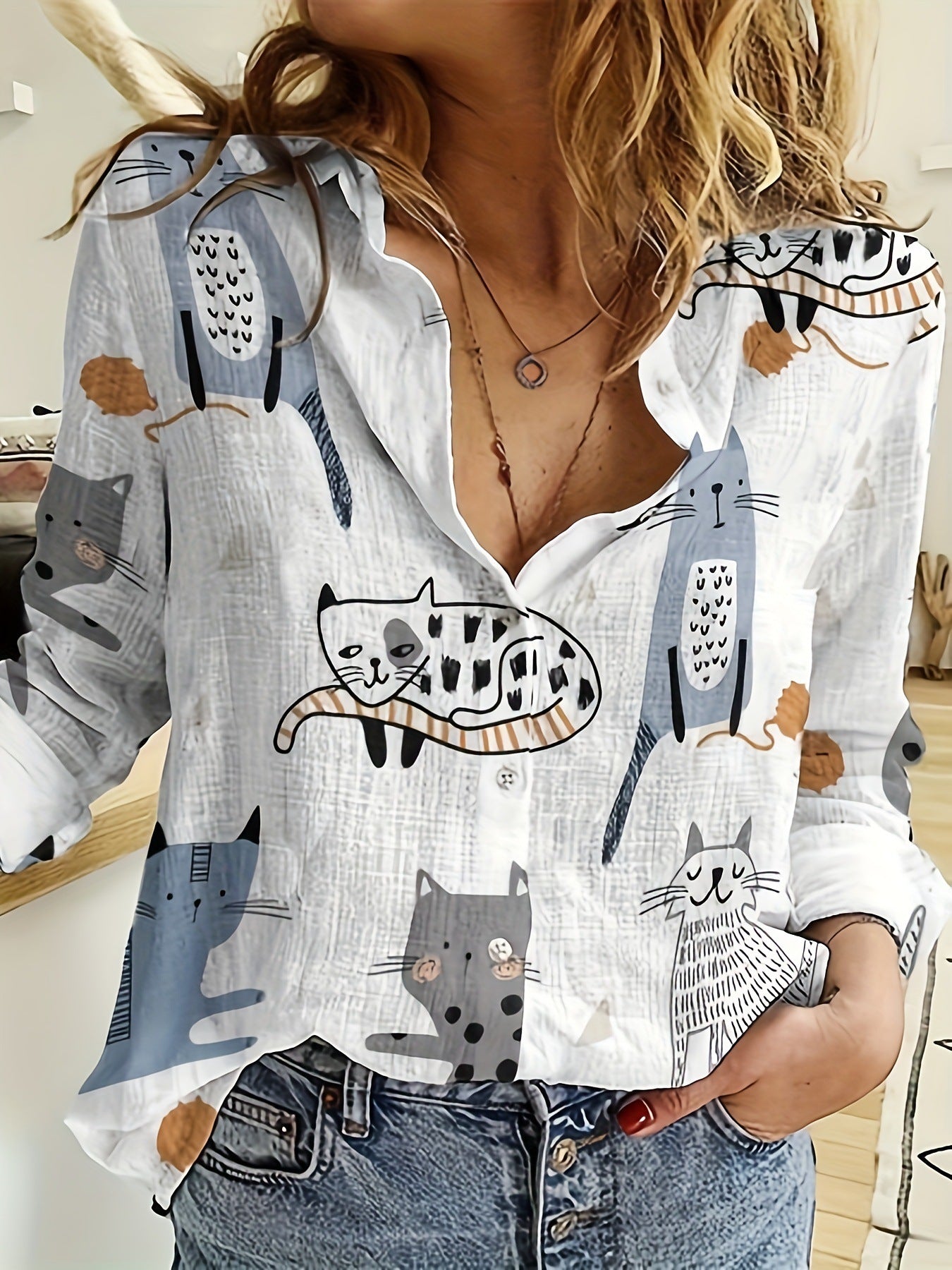 Love Sweet Fresh Casual And Comfortable 3D Digital Printing Loose Oversized Shirt Female