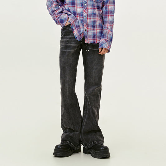Men's Washed Distressed Cat Jeans