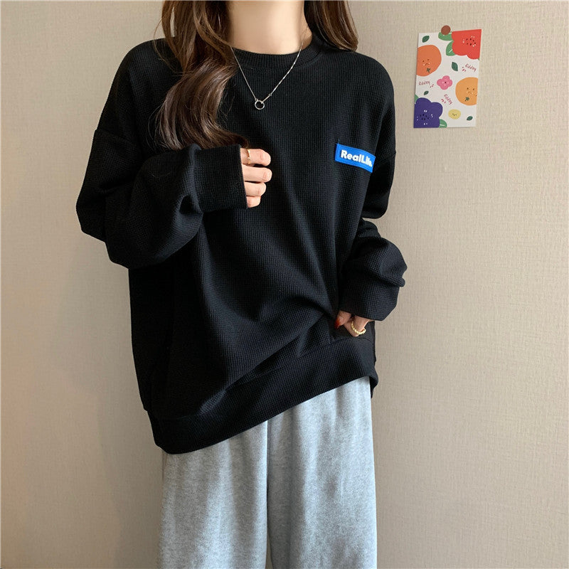 Slimming And Simple Wind Round-neck Non-hoodie Coat