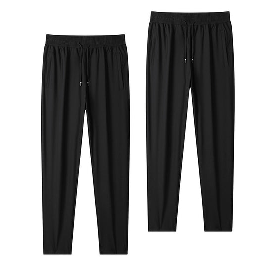 Summer Ice Silk Loose Elastic Sports Pants
