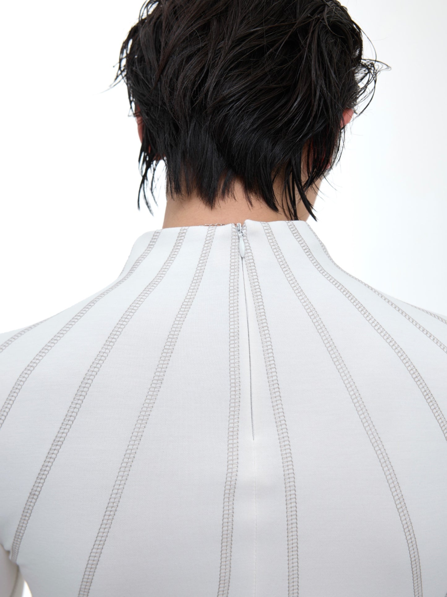 Slim-fit Half-turtleneck T-shirt Top