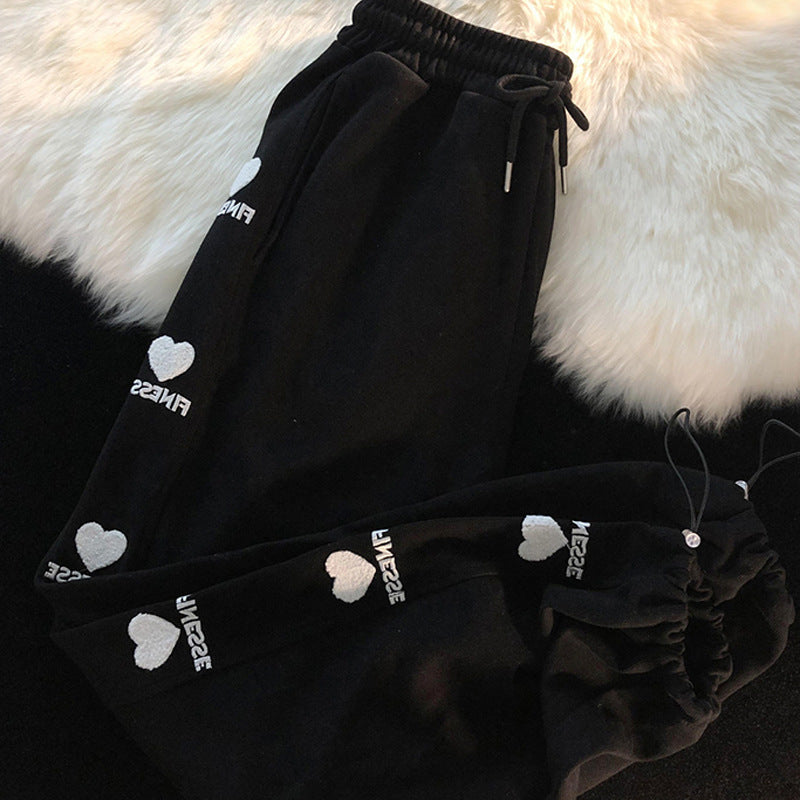High Waist Wide Leg Loose Ankle-tied Long Pants