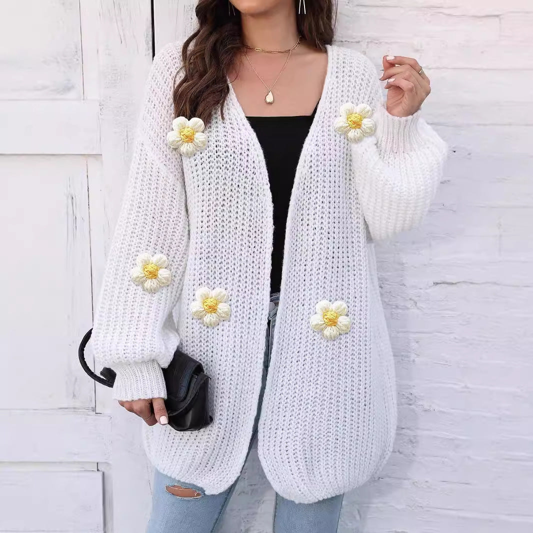 Women's Thick Coat Thick Needle Woven Sweater