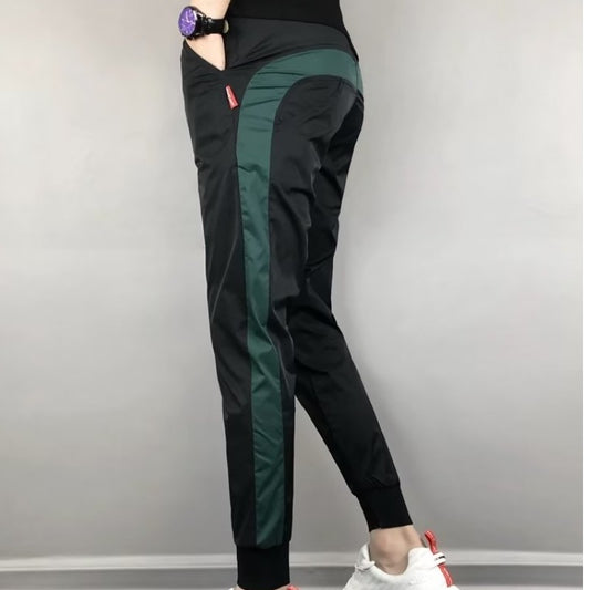 Men's Autumn New Color Matching Ankle Banded Pants Smart Guy Pants