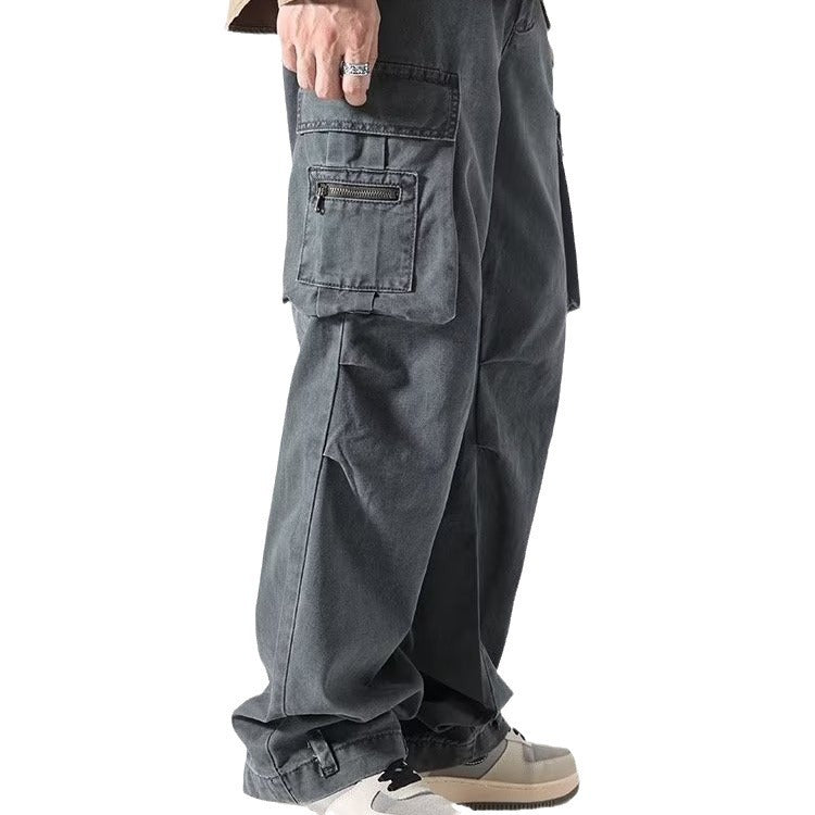 Men's Overalls Fashionable Casual Pants Straight-leg Pants