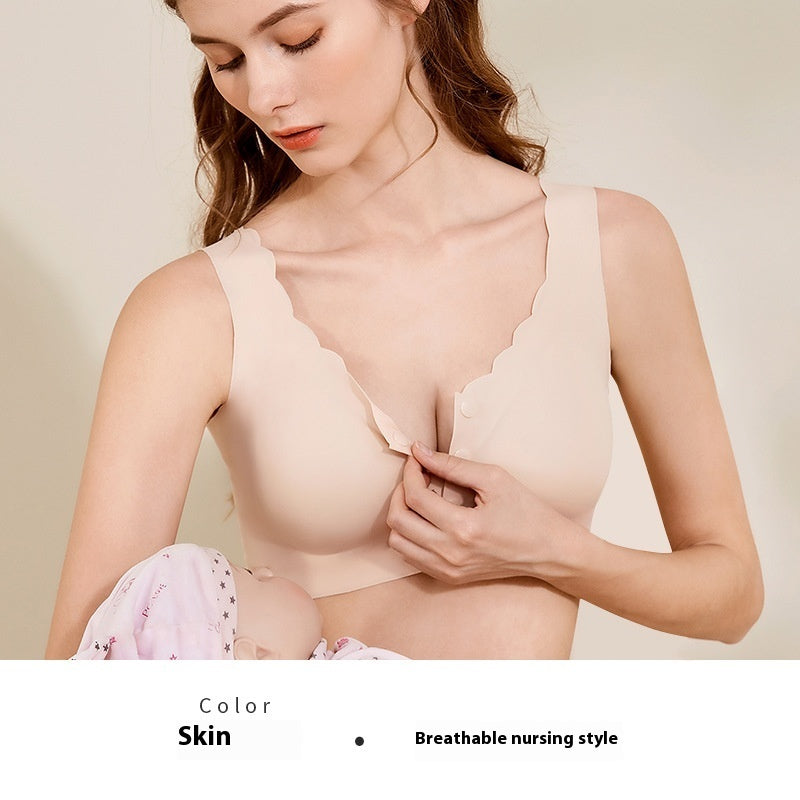 Pregnant Women's Lace Vest-style Wireless Summer Nursing Bra