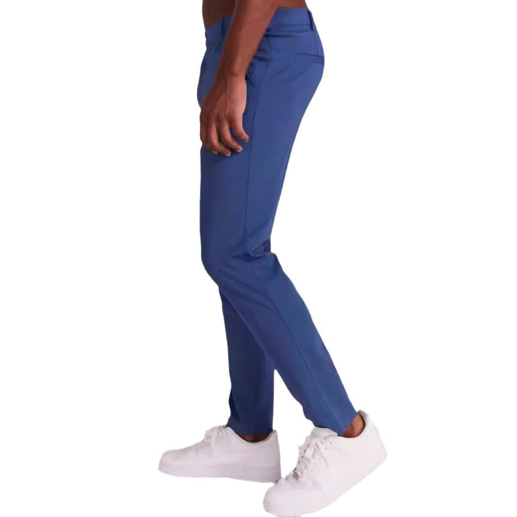Four Seasons Slim Fit Men's Casual Solid Color Trousers