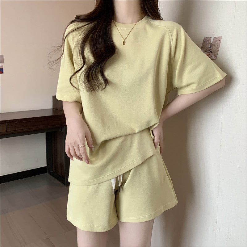 All-matching Solid Color Two-piece Set