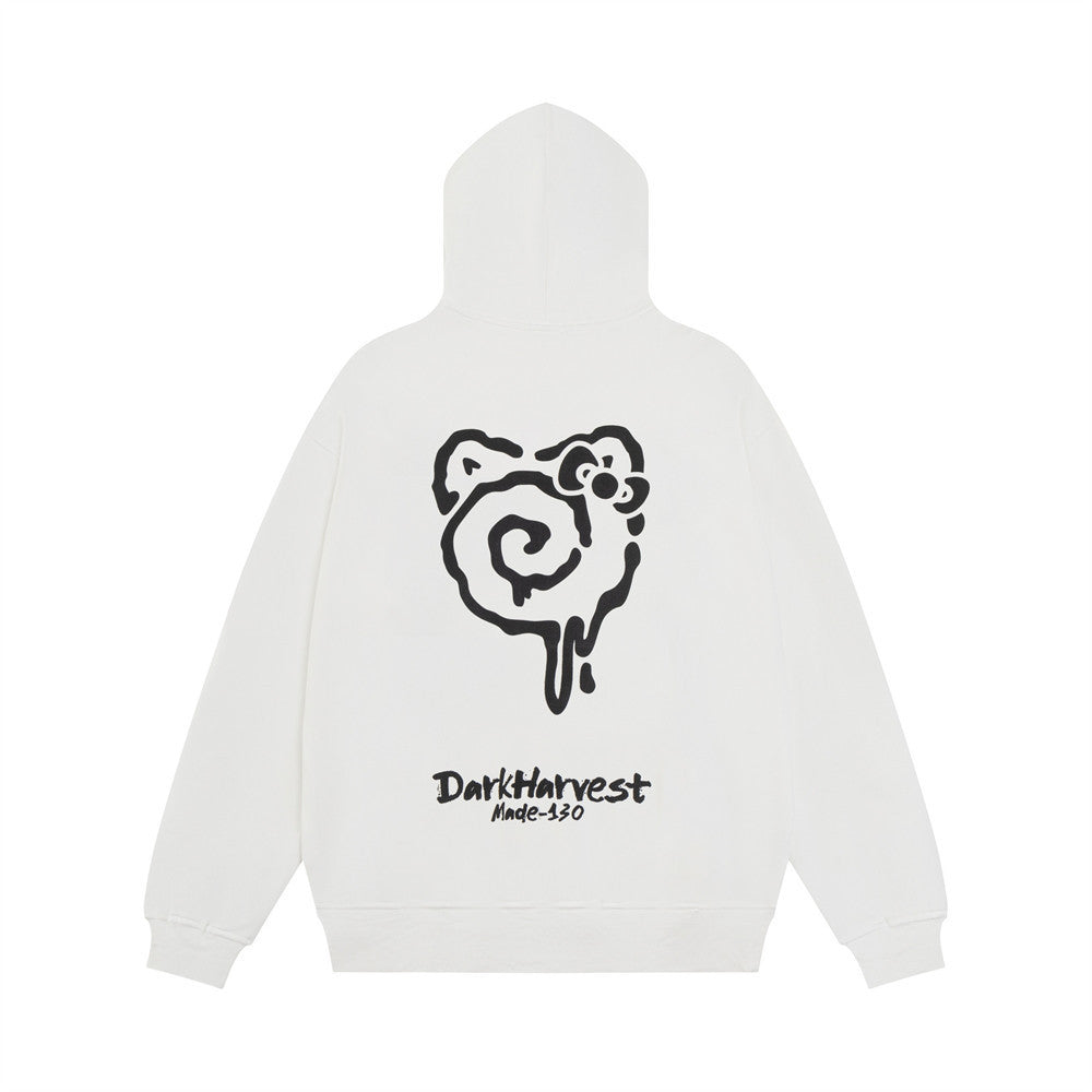 Fashion Personality Cartoon Printed Hoodie Men