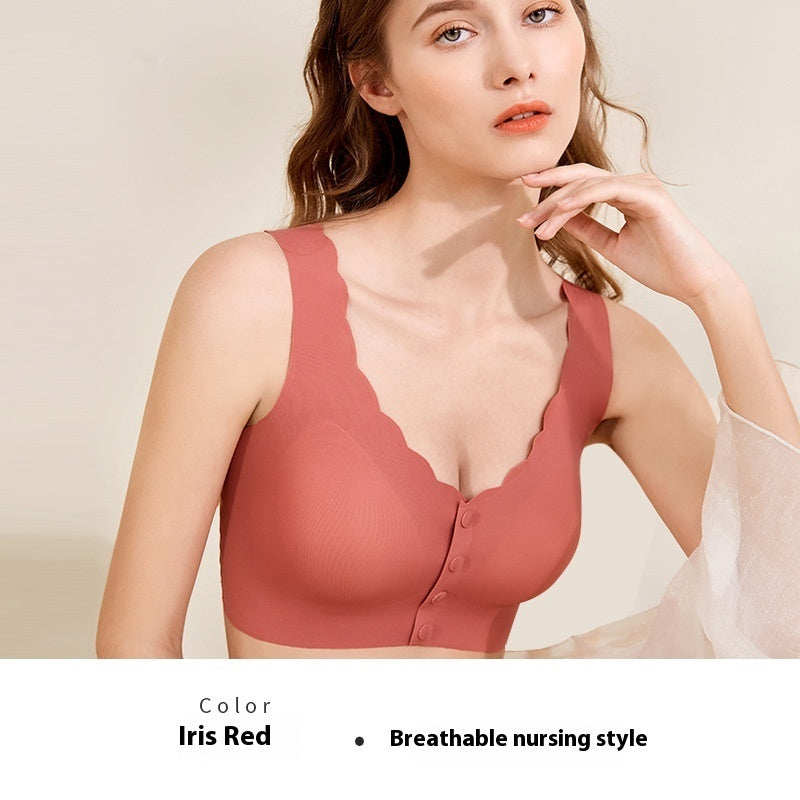 Pregnant Women's Lace Vest-style Wireless Summer Nursing Bra