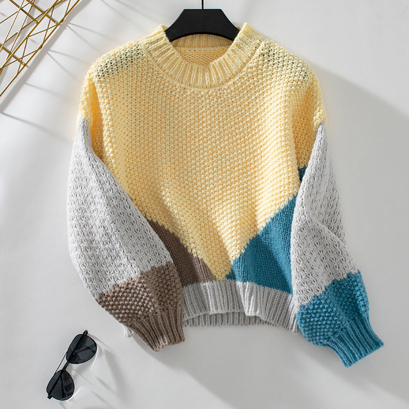 Women's Pullover Round Neck Long Sleeves Sweater