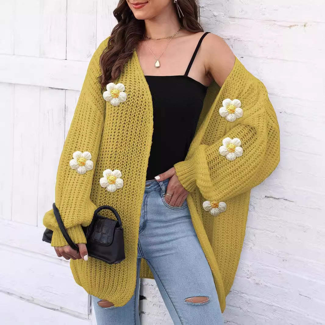 Women's Thick Coat Thick Needle Woven Sweater