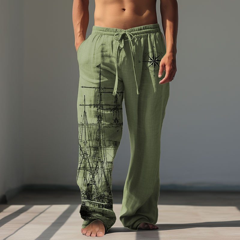 Men's Fashion Retro Ethnic Hawaiian Trousers