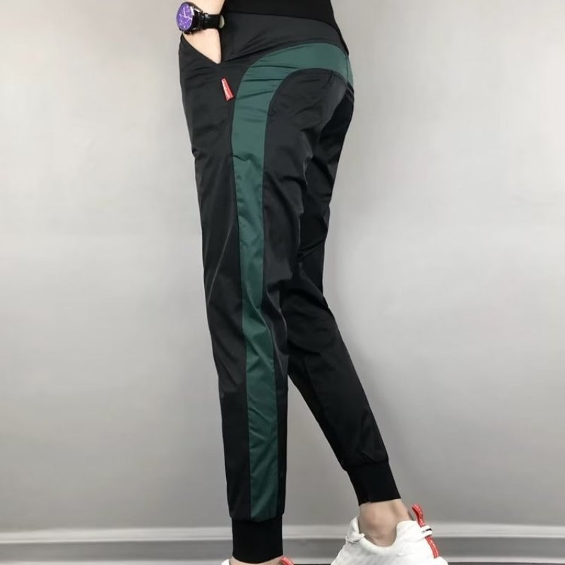 Men's Autumn New Color Matching Ankle Banded Pants Smart Guy Pants
