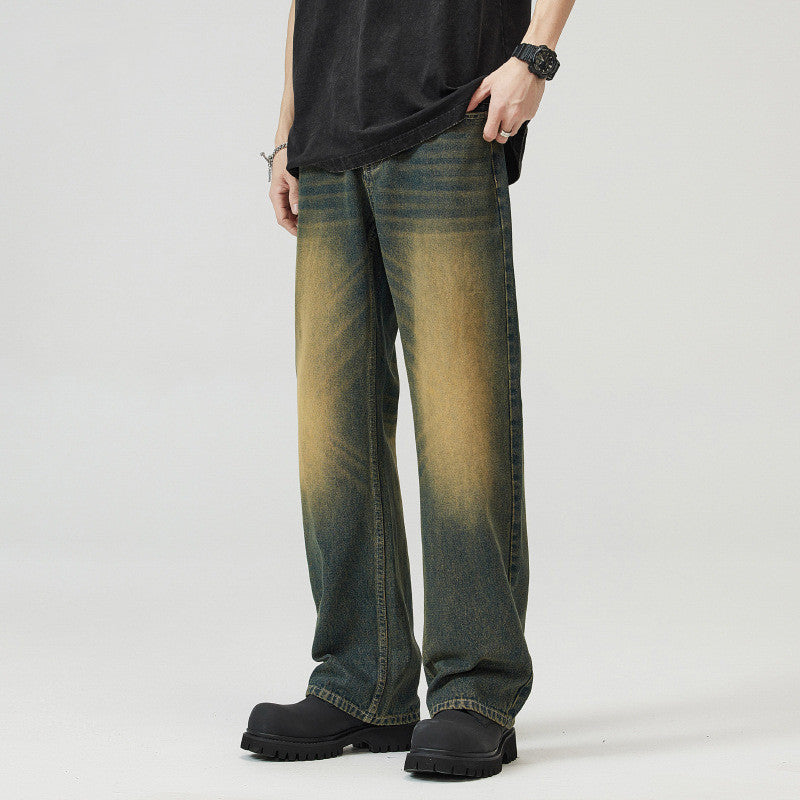 American Retro Skinny Men's And Women's Semi-elastic Waist Fashion Brand Casual Long Jeans
