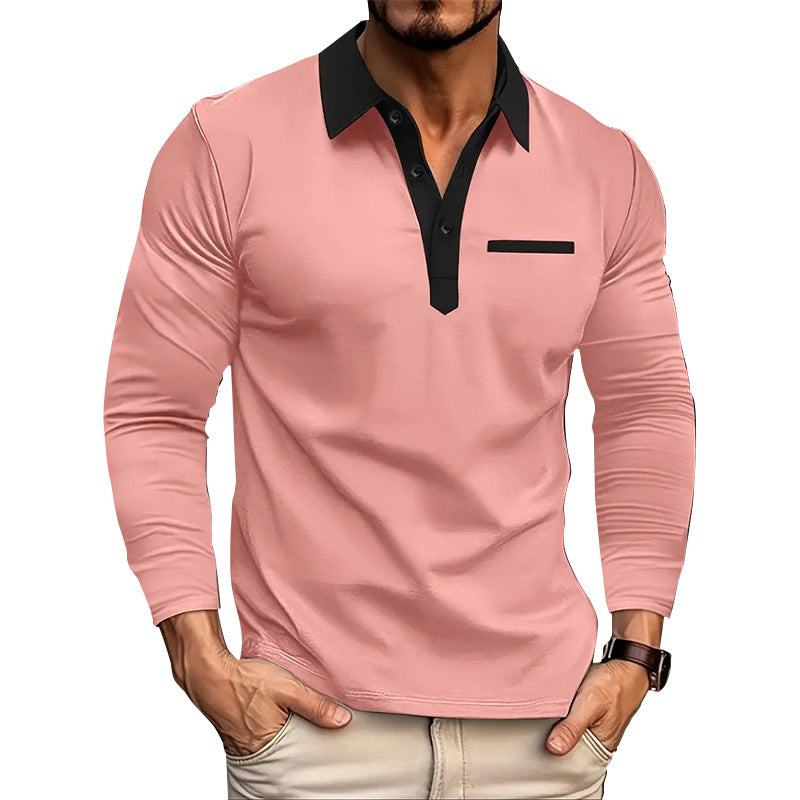 Stitching Long Sleeve Fashion Slim Fit