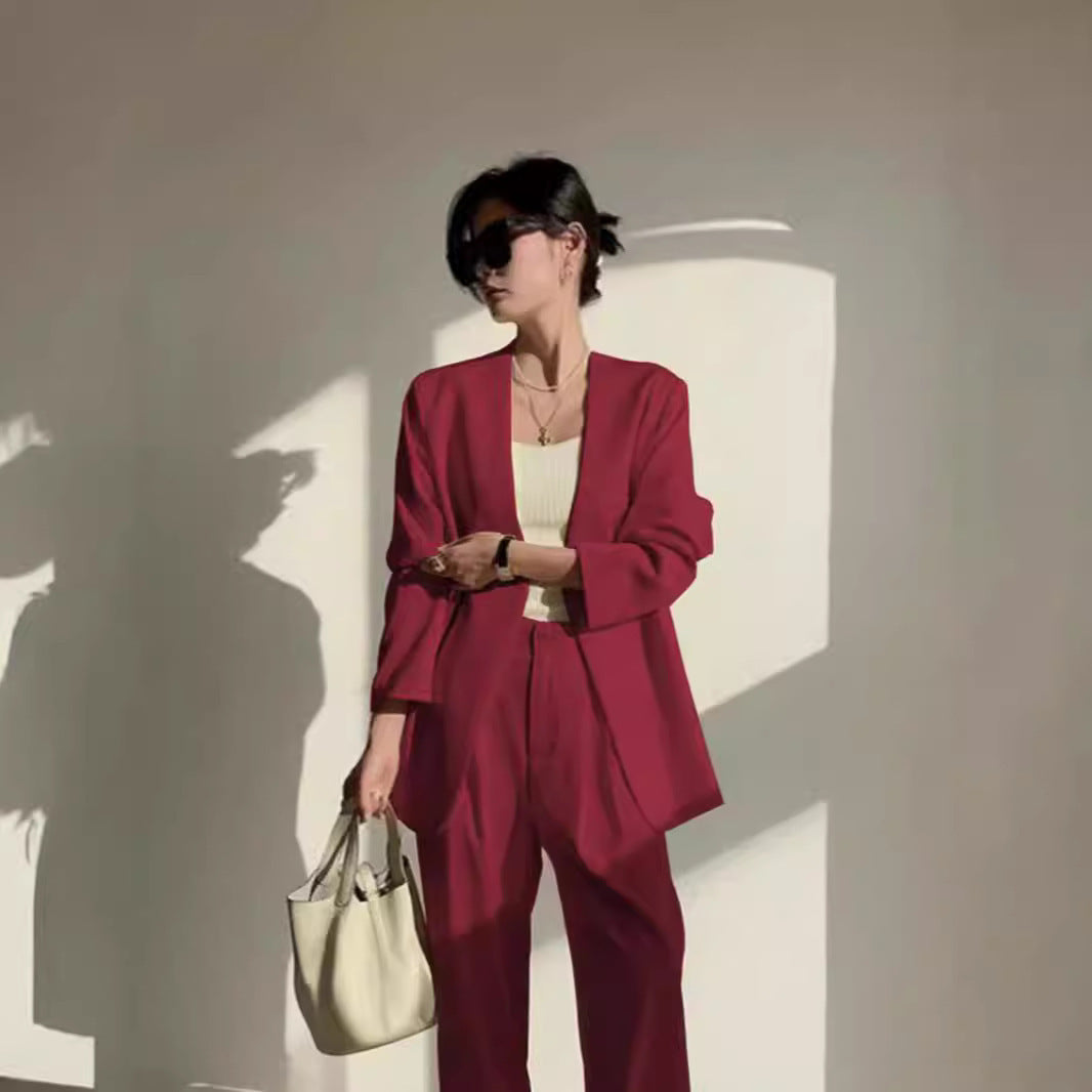 Casual Temperament Twinset Spring And Autumn Women's Suit