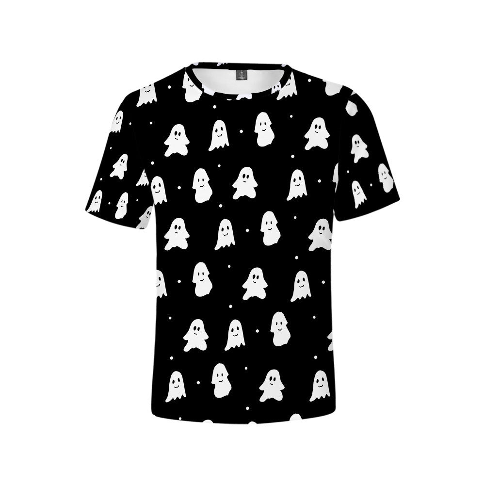 High Street Ghost 3D Printed Short-sleeved Shirt Men