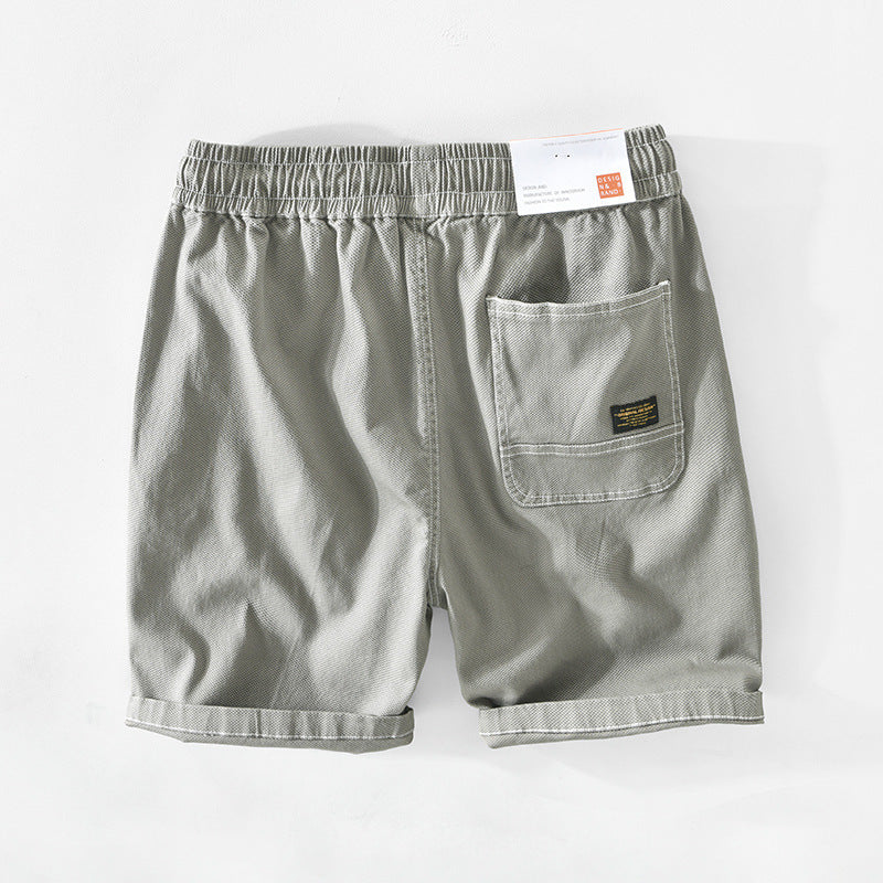 Men's Pure Color Cotton Casual Shorts