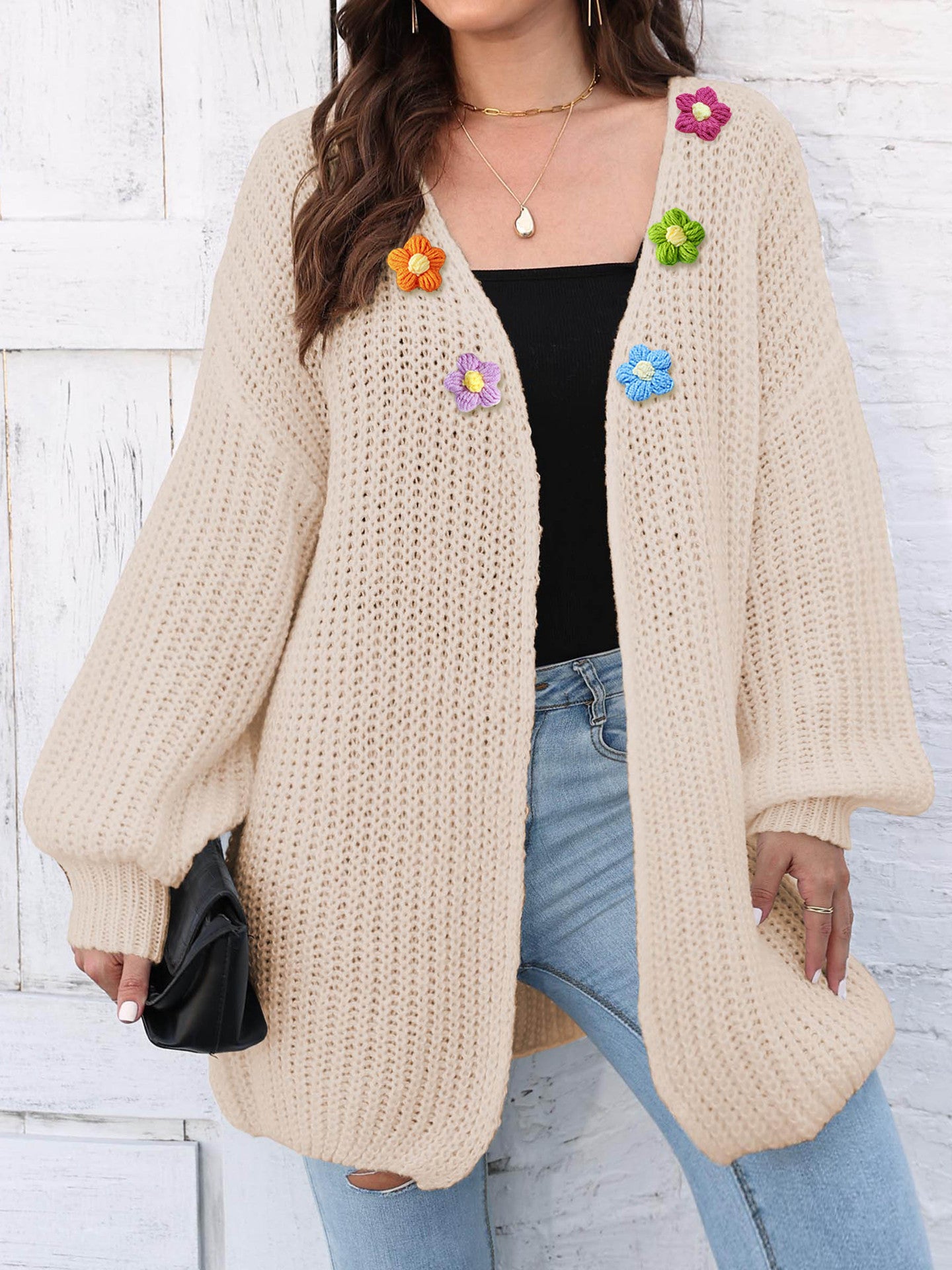 Women's Thick Coat Thick Needle Woven Sweater