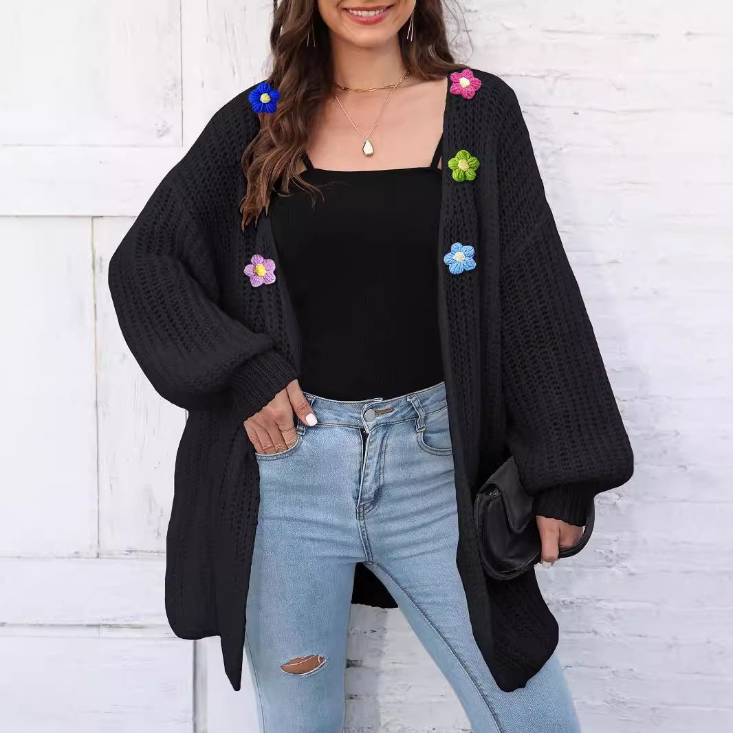 Women's Thick Coat Thick Needle Woven Sweater