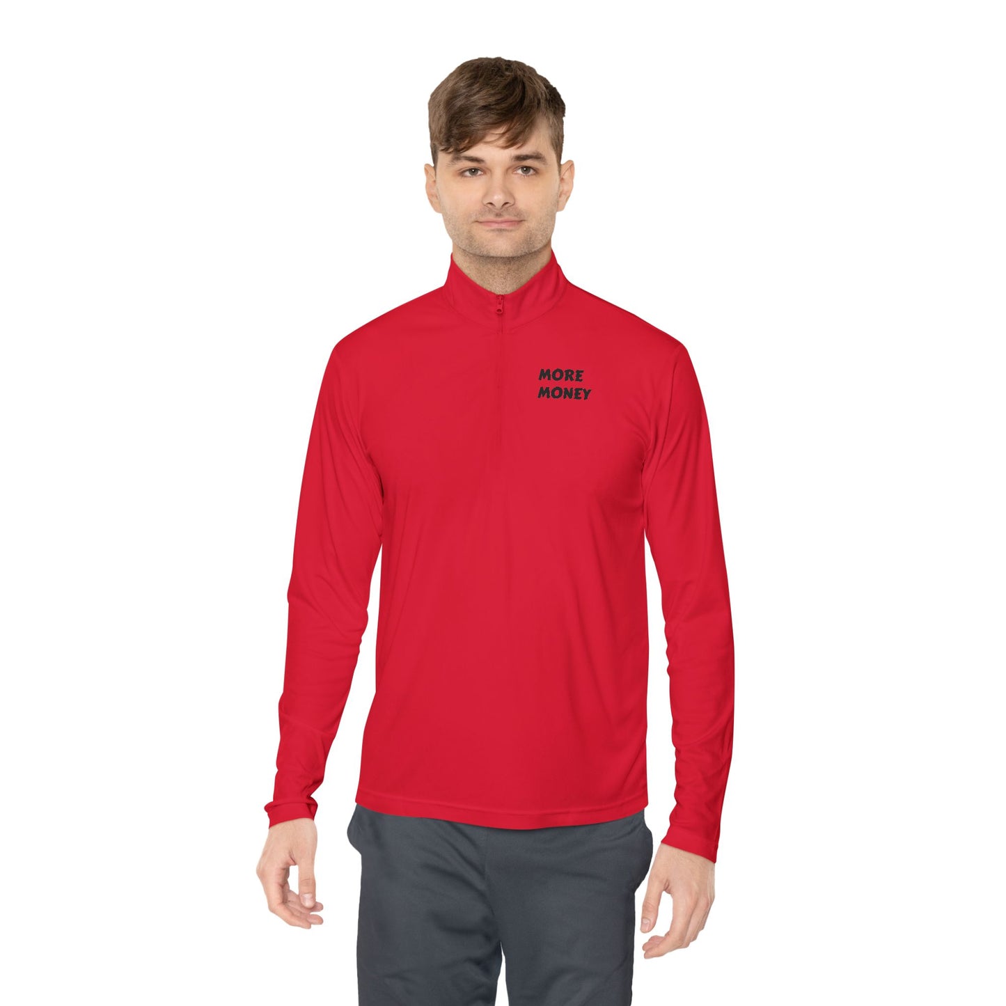 Unisex Quarter-Zip Pullover - "More Money" Motivational Wear